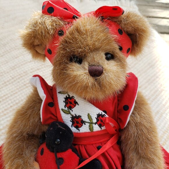 Vintage Bearington Collection ladybug teddy bear 13" - Picture 3 of 4